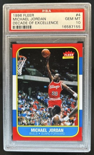 1996-97 Fleer Michael Jordan Decade of Excellence #4 Bulls PSA 10 GEM MINT