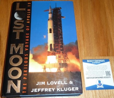 BECKETT CAPTAIN JAMES LOVELL LOST MOON AUTOGRAPHED HARDCOVER BOOK BC32370