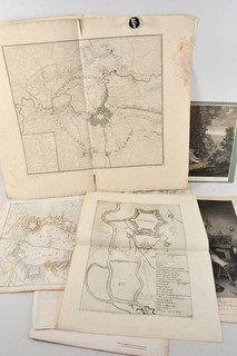 C35E43 Mixed Lot Prints France 17th & 18th century including maps
