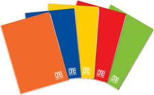 One Color - Set Essenziale Da 5 Maxi Quaderni Formato A4 (21Cm X 29,7Cm) - Rigat