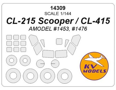 KV Models 1/144 CL-215 Scooper / CL-415 Masks for Amodel #1453, #1476