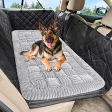 Dog Car Bed Mat, Non-Slip Backseat Extender Pet Blanket, Plaid Dog Bed for SU...