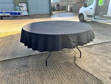 Commercial catering round table cloths linen black x 10