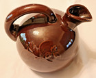 Vintage Small Floral Embossed Dark Brown Pitcher — photo 2