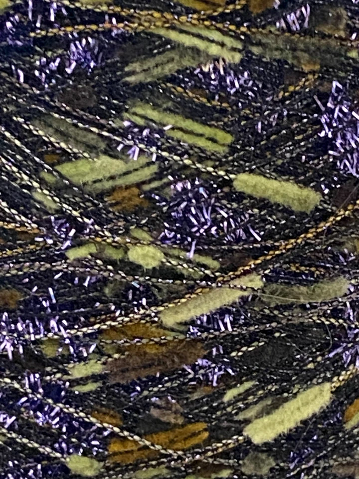 Trendsetter Yarns ~ Charming OLIVE GREEN & PURPLE Yarn Cone ~Made in Italy 15 oz - Image 2 of 4