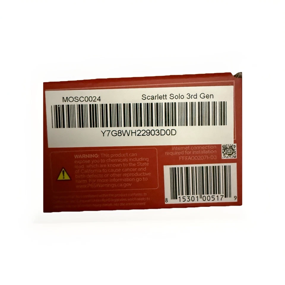 Focusrite Scarlett Solo (3rd Gen) USB Audio Interface — Brand New, Sealed in Box - Image 3 of 4