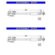 Flexible de frein Saab 9-3