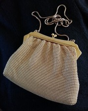 Vintage Gold Mesh Purse Snake Chain Cross body