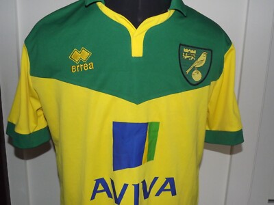 2014-15 Norwich Home 10/10 (M) Shirt Jersey Maillot Trikot Maglia