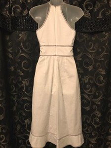 white house black market silver dress