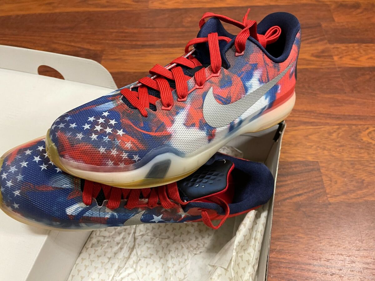 Nike Kobe X Flag 4th July Sneakers 726067 604 US 7 Y UK 6 Nike Kobe X Flag 4th July Sneakers 726067 604 US 7 Y UK 6