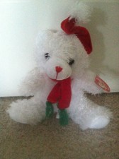 NEW Cuddly Cousins 9" Plush Polar Bear W/ Hat And Scarf Super Soft Bear W/Outfit