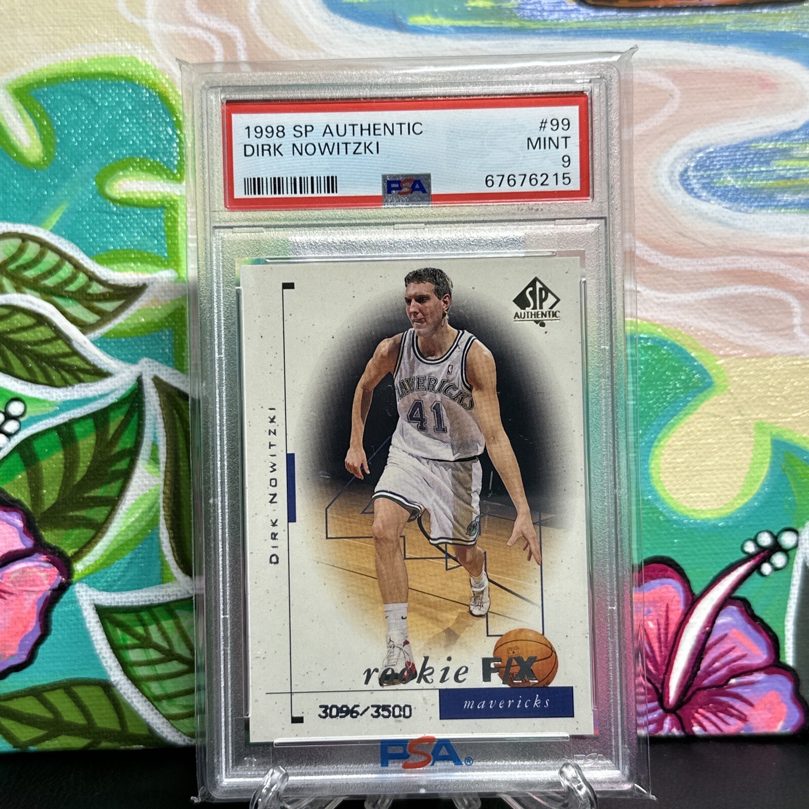Dirk Nowitzki Rookie Card 1998-99 SP Authentic #99 PSA 9 MINT /3500 Hall Of Fame