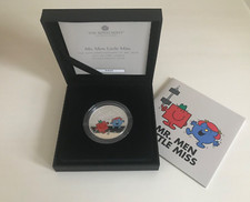 2021 MR MEN ~ MR STRONG AND MISS GIGGLES 1OZ 2 POUND SILVER PROOF COIN