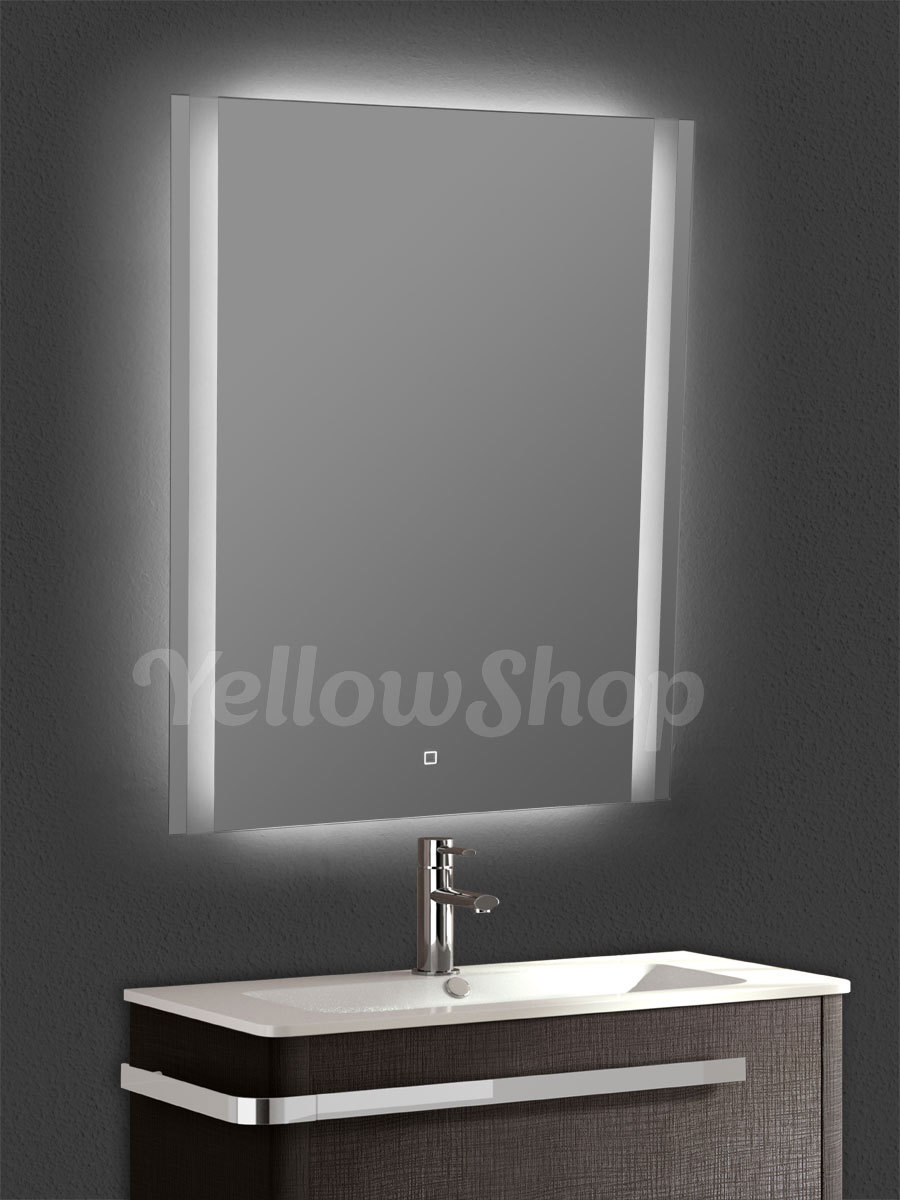 SPECCHIERA LED L60 x H80 SPECCHIO RETROILLUMINATO BAGNO LUCE TOUCH VERTICAL