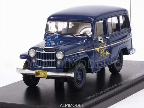 1954 Jeep Willys Station Wagon Michigan State Police 1:43 NEO 49538 - Picture 1 of 1