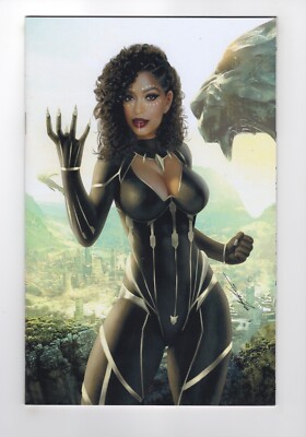 Faro's Lounge Sidney Augusto Black Panther Cosplay 1/25 Nice Virgin Variant (NM)