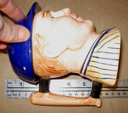 JUEGO DE JUGADOR DE BÉISBOL Y GOLFISTA DE COLECCIÓN/2 TAZAS Toby Head con gorra cerámica Vandor Nuevo de Lote Antiguo - Imagen 10 de 12