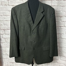 Valentino Amedeo Mens 3 Button Charcoal Wool Blazer Size 46R EUC
