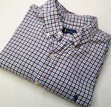 Polo Ralph Lauren Men XL Multicolor Check Cotton Long Sleeve Blue Pony Shirt