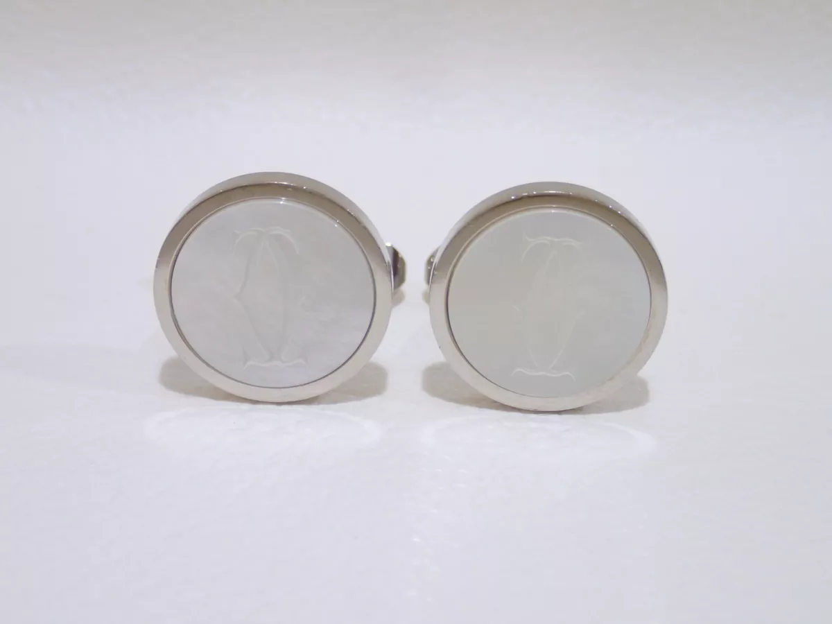 Cartier silver shop cufflinks