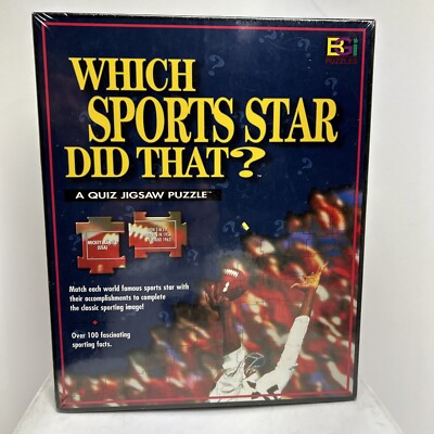 1998 Which SPORTS STAR Did That? Quiz Puzzle Secret Image Made in USA New Sealed