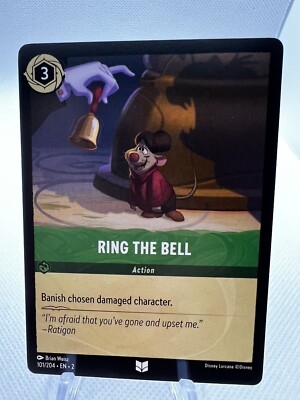 Disney Lorcana: Rise of the Floodborn Ring The Bell 101/204 Uncommon Non-Foil
