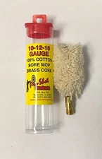 Pro Shot 12 Gauge Shotgun / Slug Gun 100% Cotton Bore Mop Brass Core