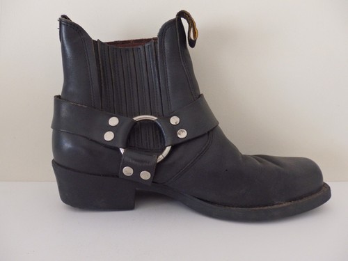 Windsor Smith Motor Men's Black Leather Side Gusset Ankle Boots Buckle Size 7.5 - Picture 4 of 14