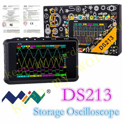 DS213 100M Sa/s Neues tragbares 4 Kanal Taschenformat Lager Digital Oszilloskop