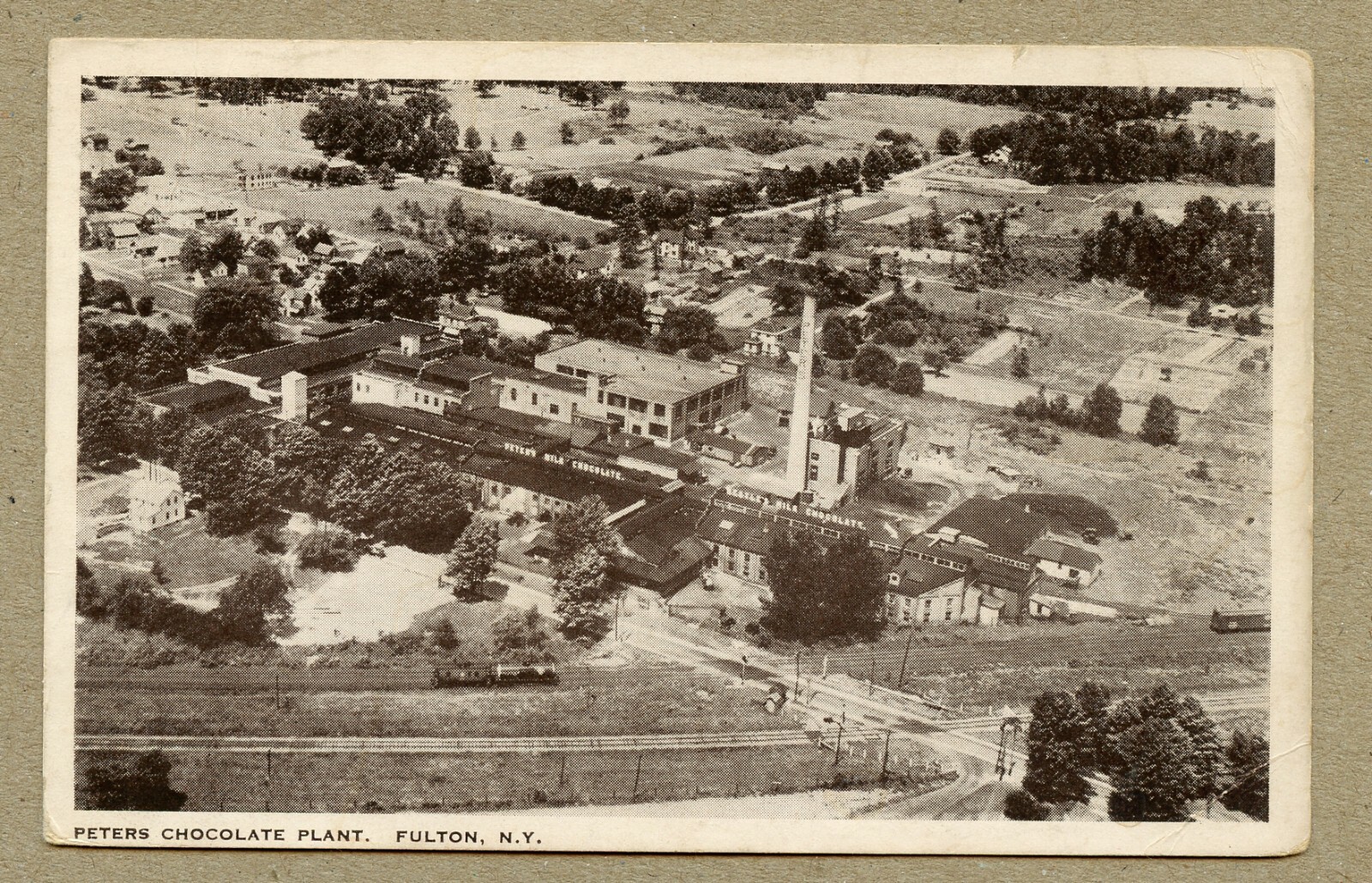 Vintage Postcard Peters Chocolate Nestle Chocolate Plant Fulton NY  1929 Posted