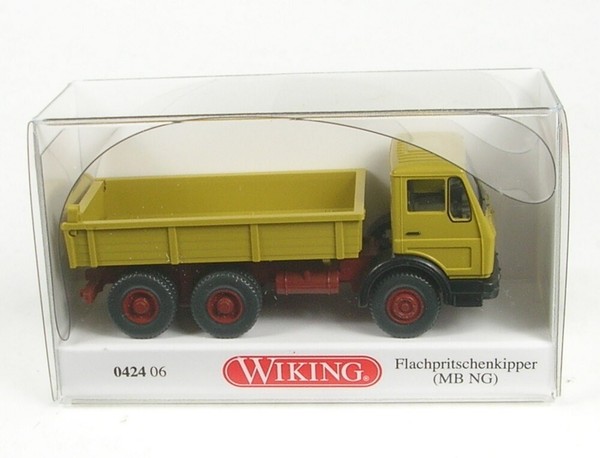 Mercedes-Benz Ng Flachpritschenkipper (Currygelb) 1973-1980 1:87 Wiking-image