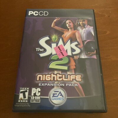 The Sims 2 Nightlife Expansion Pack PC/Computer Software Key Code 2 Discs