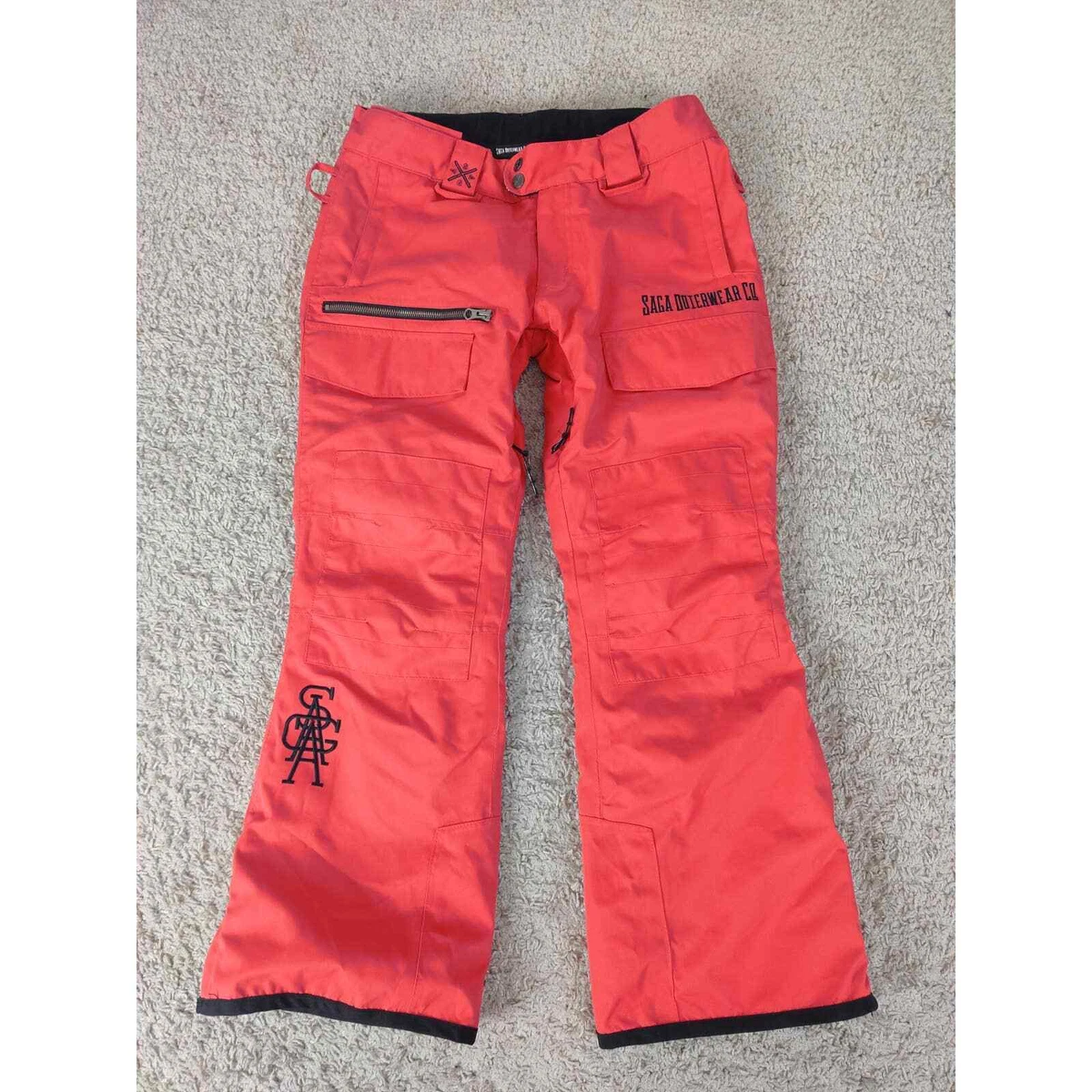 V) Saga Women snow pants ski snowboard winter waterproof red sz S