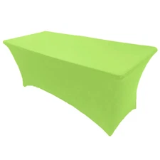 4' ft x 2.5'ft Spandex Fitted Stretch Tablecloth Table Cover Wedding Lime