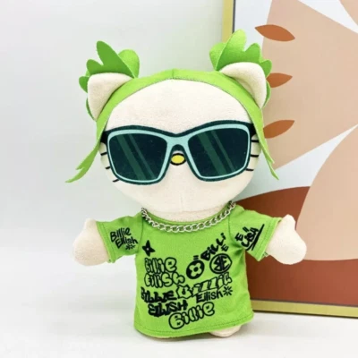 BRANDED Hello Kitty Billie Eilish Green Sunglasses Fashion Boy Plush Doll Figure Stuffed