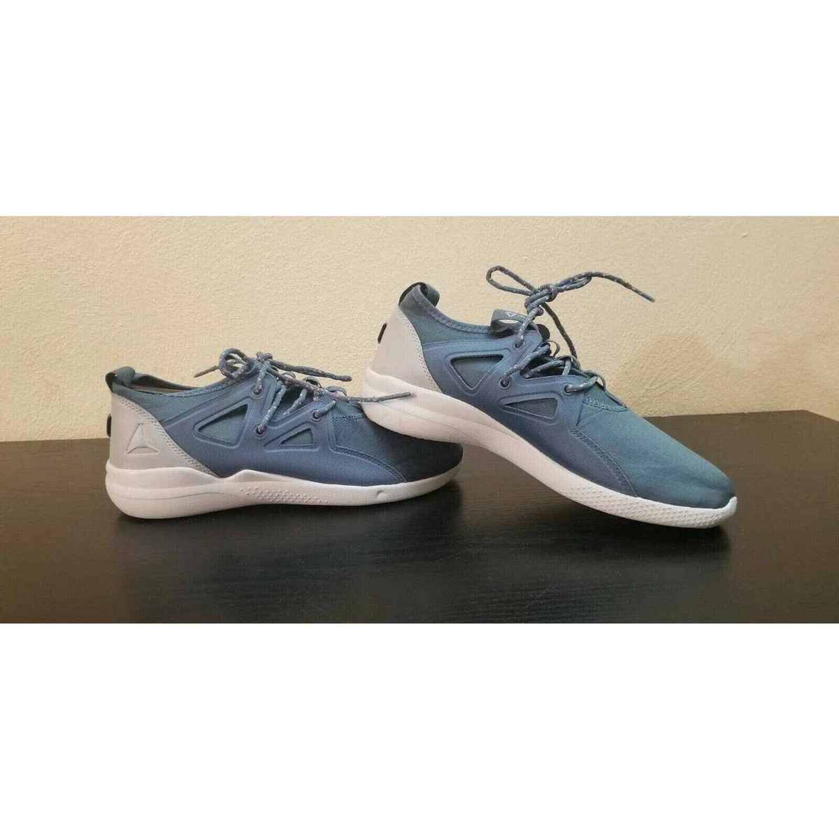 REEBOK Women s Cardio Motion Running Shoes Blue Slate Cloud Grey Spi Size 8.5