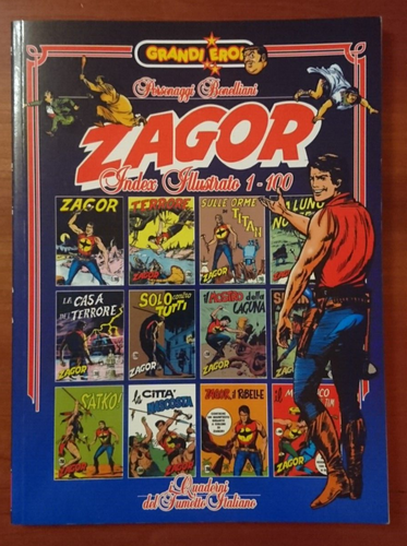 ZAGOR INDEX ILLUSTRATO 1-100 QUADERNI FUMETTO ITALIANO FERRIANI EDITORE 1997