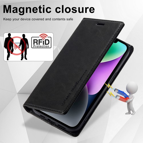 Leather Phone Case Shockproof Cover With RFID For iPhone 16 Pro Max 15Plus 14 13 - Picture 4 of 16