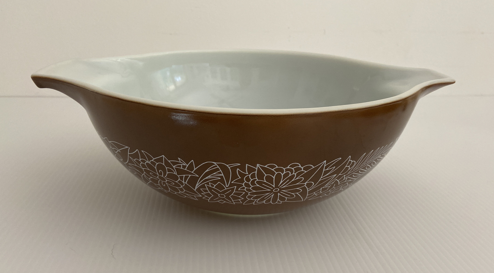 Vintage Pyrex Cinderella Bowl Woodland Brown Pattern