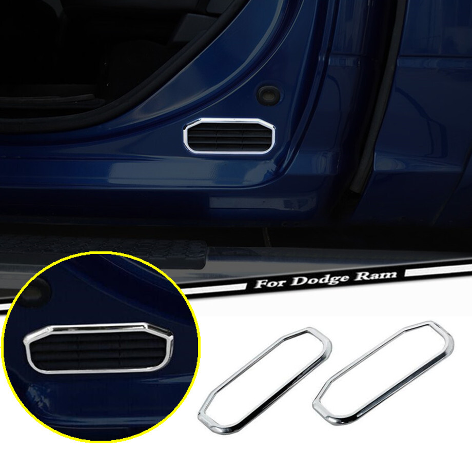 2010-2024 Dodge RAM 1500 ABS Chrome Rear Door Vent Trim Cover 2P