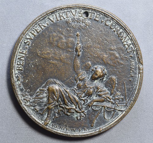 Medaglia Pietro Berrettini da Cortona 1596 1669 pittore e architetto Roma Cheron