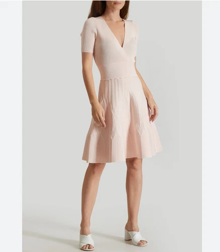 Sandro Paris Women's Dress Size 36 FR / S Knitted A-Line Dress SFPRO01241