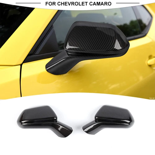 Carbon Fiber Side Rearview Mirror Cover Trim for Chevy Camaro 2016+ Accessories