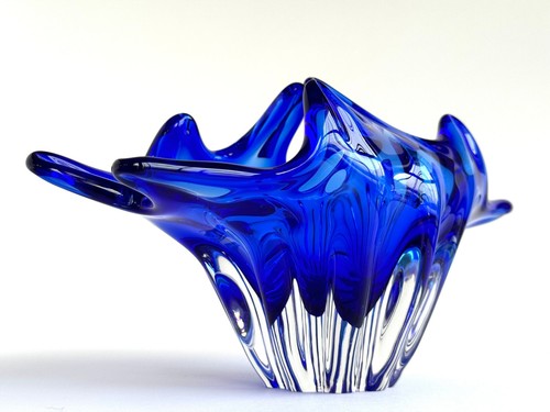 Unikat Murano Kunst Glas Kobaltblau Mid Century Italien - Bild 13 von 15