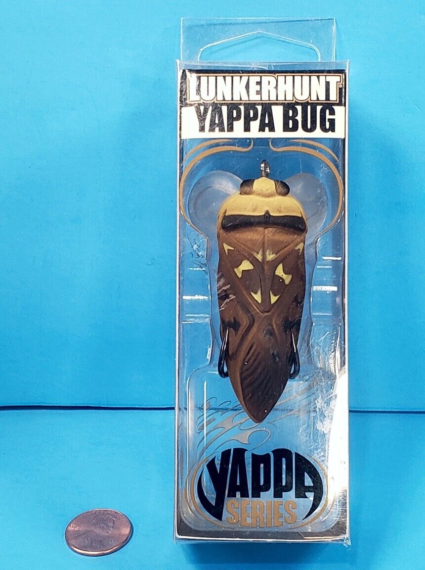 NEW - Lunkerhunt Yappa Bug, YPAB01-Amber , 2¾", Topwater Lure - Amber/Brown