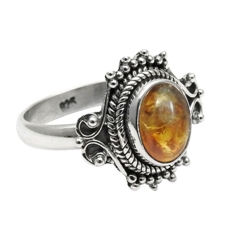 Sólido 925 Plata de Ley Gema Natural Aspecto Antiguo Artesano Hecho Anillos - Imagen 6 de 36