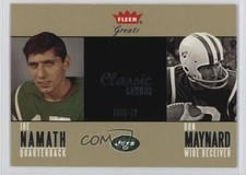 2004 Fleer Greats Classic Combos 1025/1965 Joe Namath Don Maynard #8CC HOF 0o5y