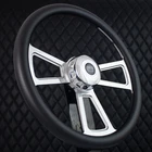 (T04) 18" Steering Wheel Big Rig Carbon Fiber Vinyl KEN W900 & PETE 320-389