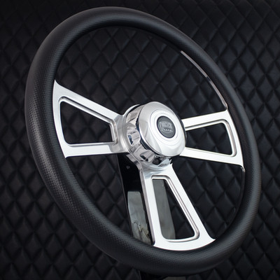 (T04) 18'' Steering Wheel Big Rig Carbon Fiber Vinyl KEN W900 & PETE 320-389